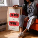 Blood of Christ Bible Verse Wall Art- Religious Wall art and decor