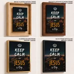 Keep Calm Jesus King Bible Verse Wall Art- Religious Wall art and decor