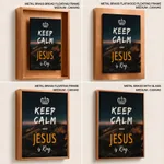 Keep Calm Jesus King Bible Verse Wall Art- Religious Wall art and decor