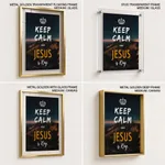 Keep Calm Jesus King Bible Verse Wall Art- Religious Wall art and decor