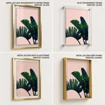 Long banana leaves Pink