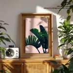 Long banana leaves Pink