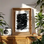 Black line abstract