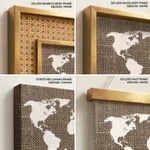 Adventure Awaits Art Poster Burlap Map Poster Home Decor Vintage Map Adventure Burlap Art Print Wall Art