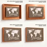 Adventure Awaits Art Poster Burlap Map Poster Home Decor Vintage Map Adventure Burlap Art Print Wall Art
