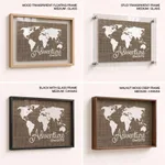 Adventure Awaits Art Poster Burlap Map Poster Home Decor Vintage Map Adventure Burlap Art Print Wall Art