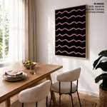 Abstract Color Blocks Wavy Lines – Wall Painting