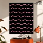 Abstract Color Blocks Wavy Lines – Wall Painting