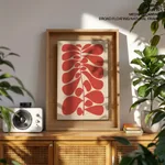 Abstract Plant Stem and Leaves – Wall Decor