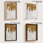 Gold white abstract