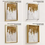 Gold white abstract