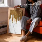Gold white abstract