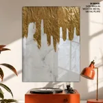 Gold white abstract