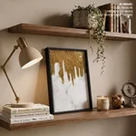Gold white abstract