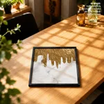 Gold white abstract