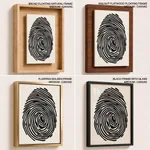 Black abstract thumb print