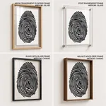 Black abstract thumb print