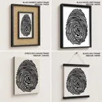 Black abstract thumb print