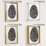 Black abstract thumb print