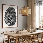 Black abstract thumb print