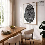 Black abstract thumb print