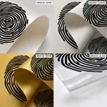 Black abstract thumb print