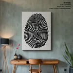 Black abstract thumb print