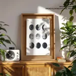 Moon phases wood wall art, Moon phase wood sign, Moon wooden sign, Moon phases wall decor,Rustic wood wall decor,Wood wall decor living room
