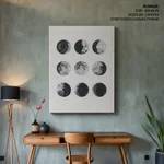 Moon phases wood wall art, Moon phase wood sign, Moon wooden sign, Moon phases wall decor,Rustic wood wall decor,Wood wall decor living room