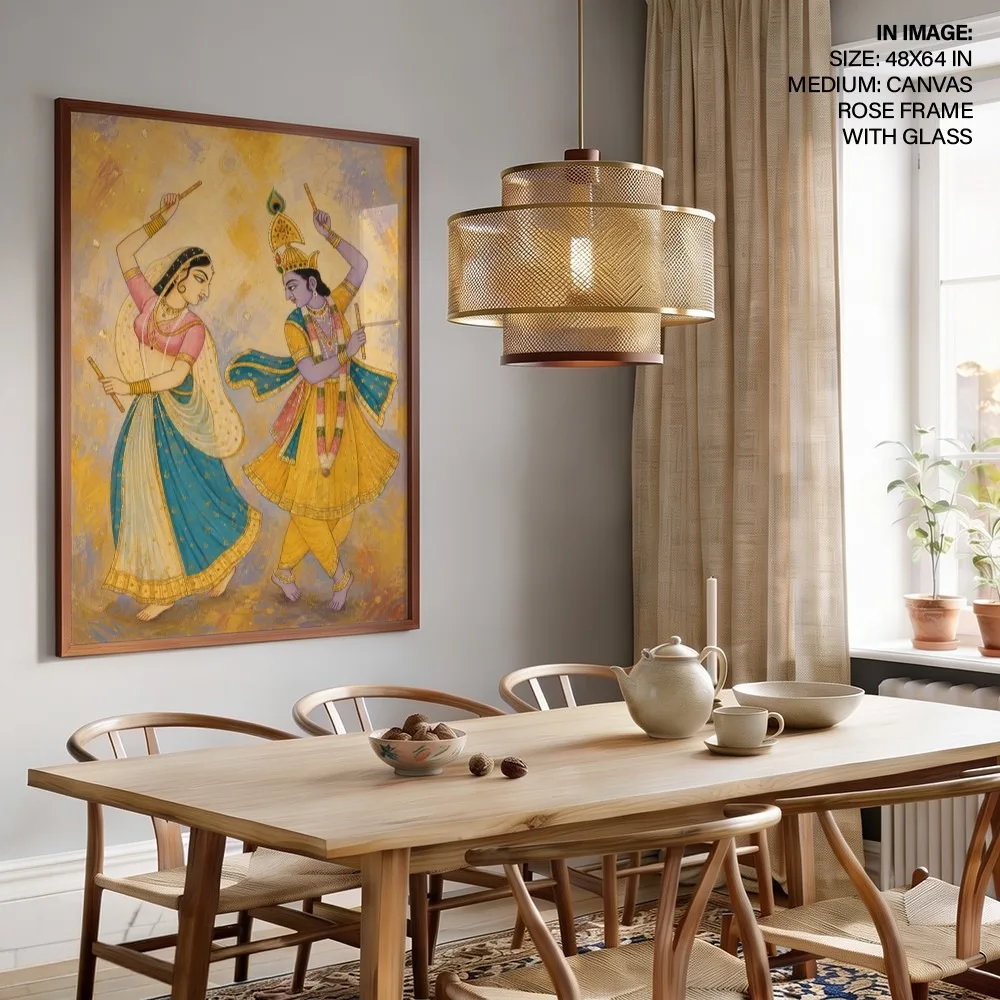 Golden Dandiya Dance – Vastu Energy Home Decor, Southwest, For Love & Harmony