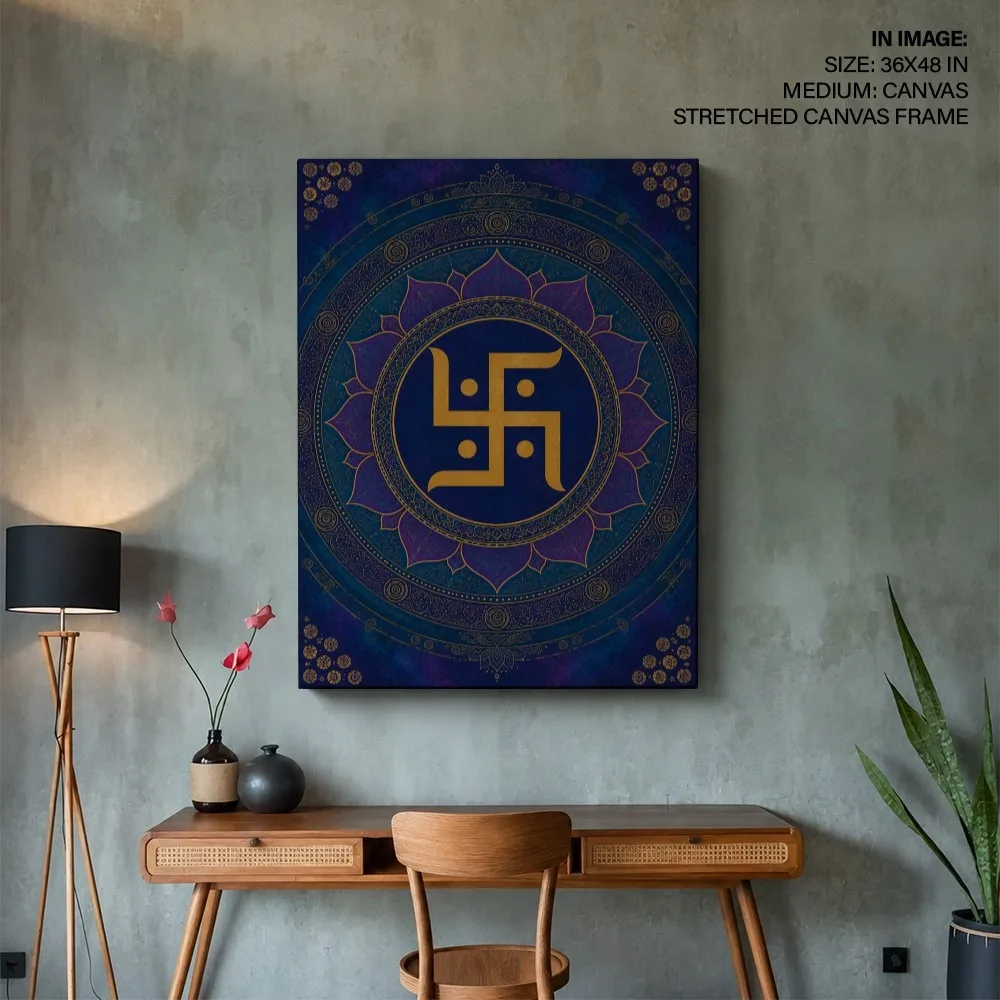 Sacred Swastika Mandala – Vastu Wall Hanging, Northeast, For Spiritual Purity and Peace