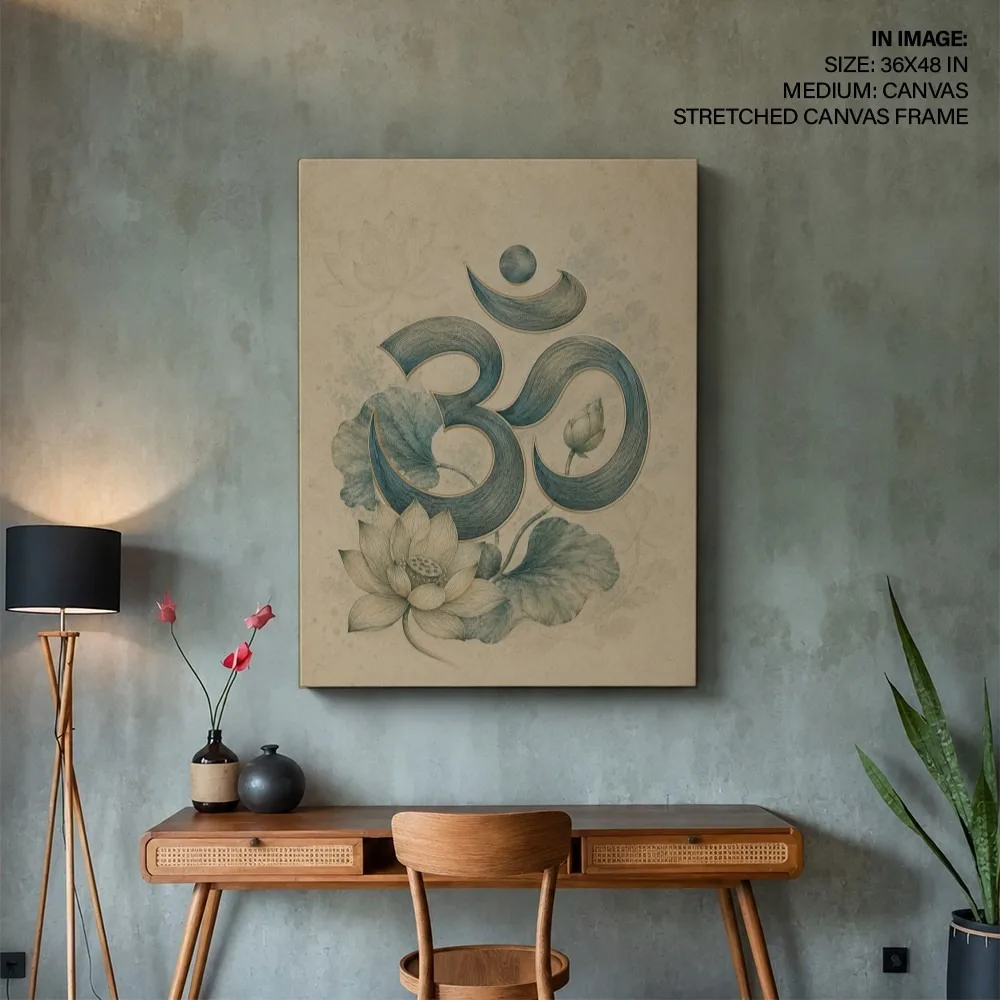 Whispering Om Lotus – Vastu Energy Wall Decor, Northeast, For Spiritual Purity and Peace