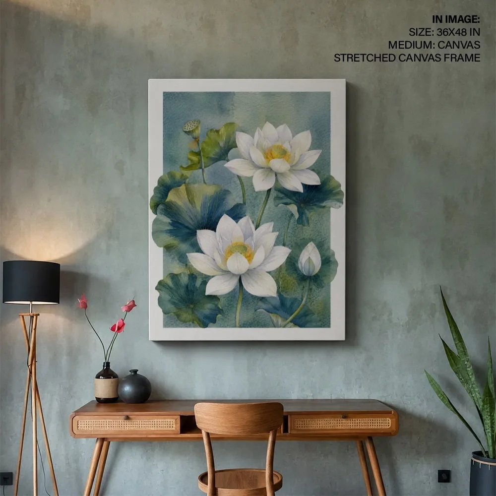 Delicate Lotus Blooms – Vastu Energy Wall Decor, Northeast, For Spiritual Awakening