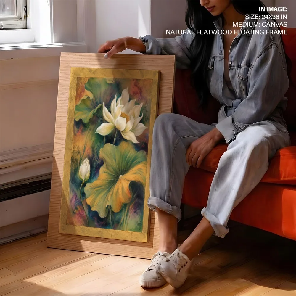 Gilded Lotus Bloom – Vastu Energy Home Decor, Northeast, For Spiritual Awakening