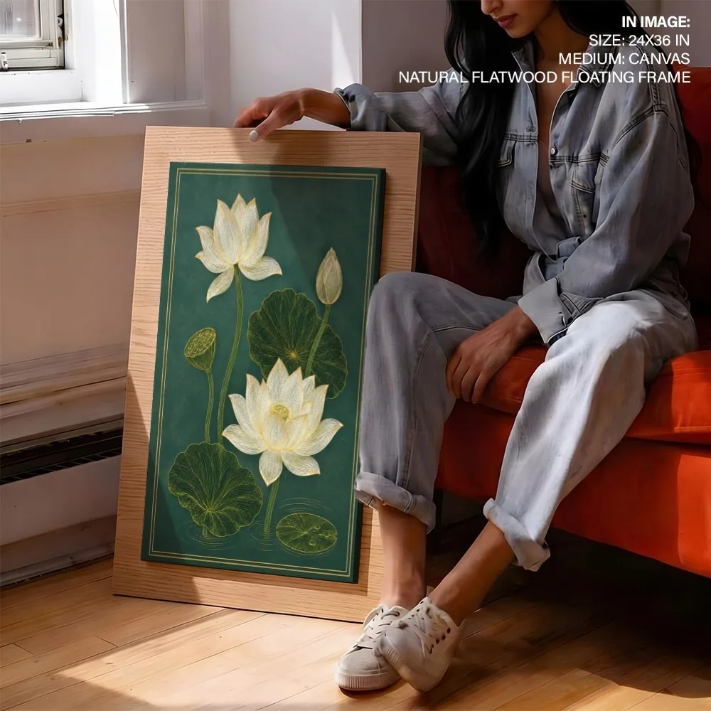Gilded Lotus Pond – Vastu Wall Hanging, Northeast, For Spiritual Awakening