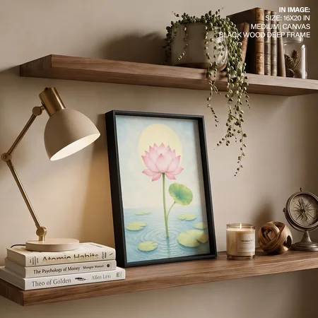 Luminous Lotus Moon – Vastu Energy Home Decor, Northeast, For Spiritual Awakening