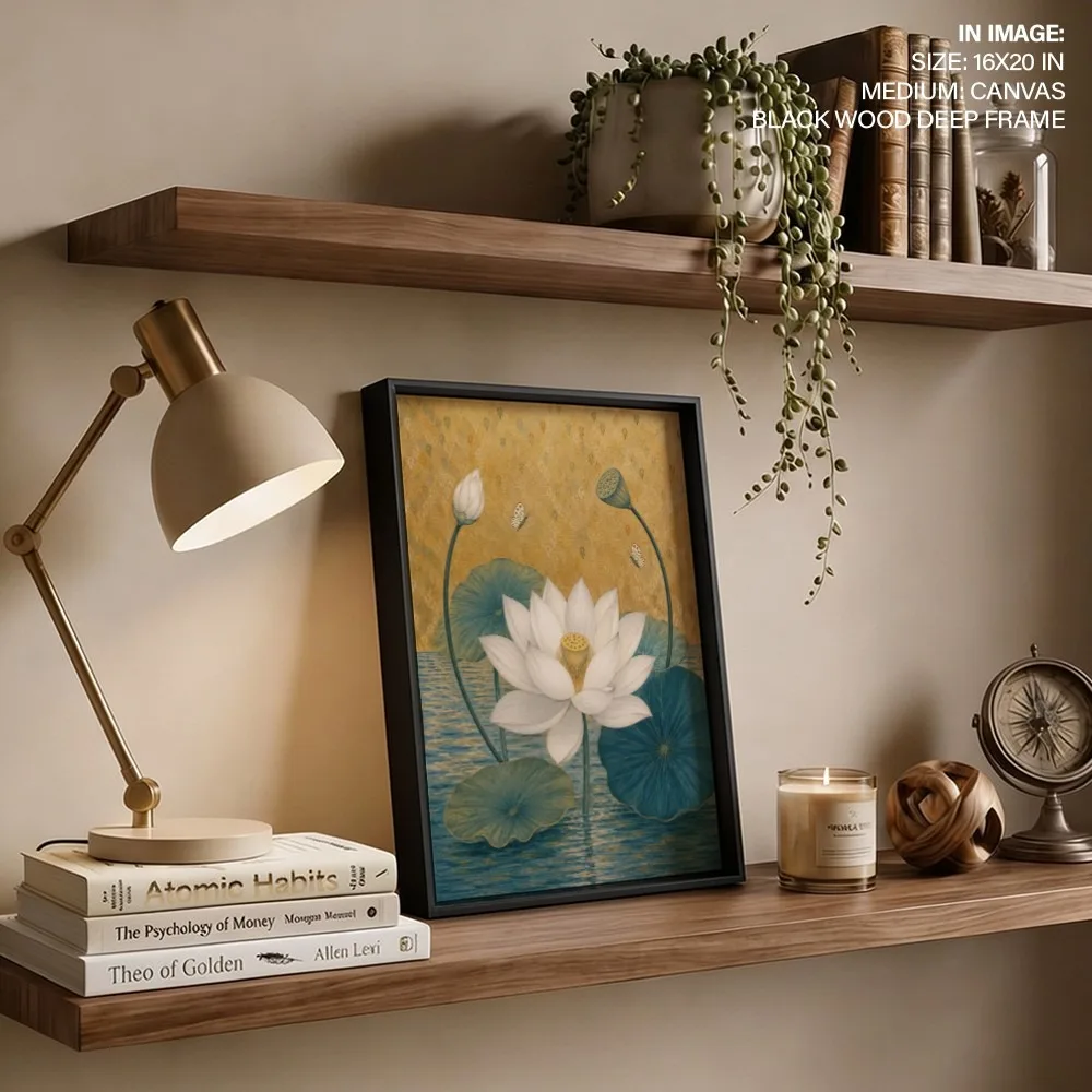 White Lotus Elegance β Vastu Home Decor, Northeast, For Spiritual Awakening
