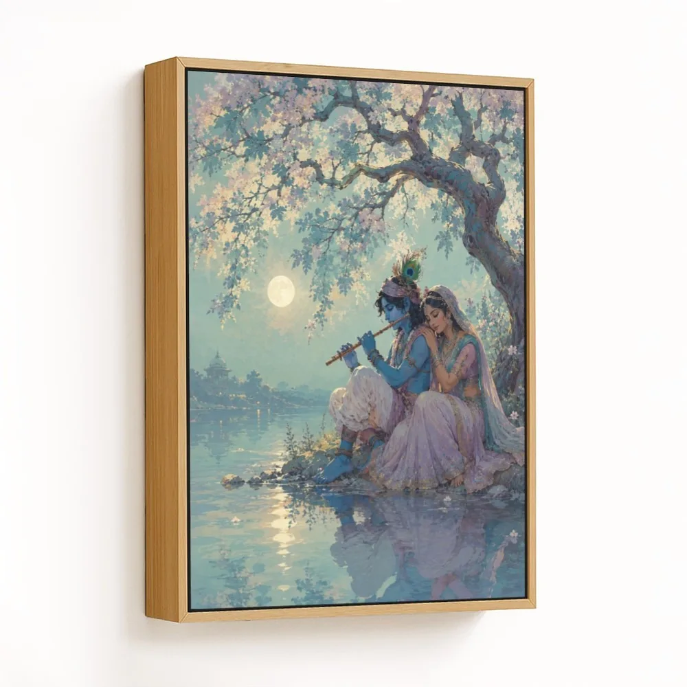 Krishna Radha Moonlit – Vastu Shastra Art, Northeast, For Love & Harmony"