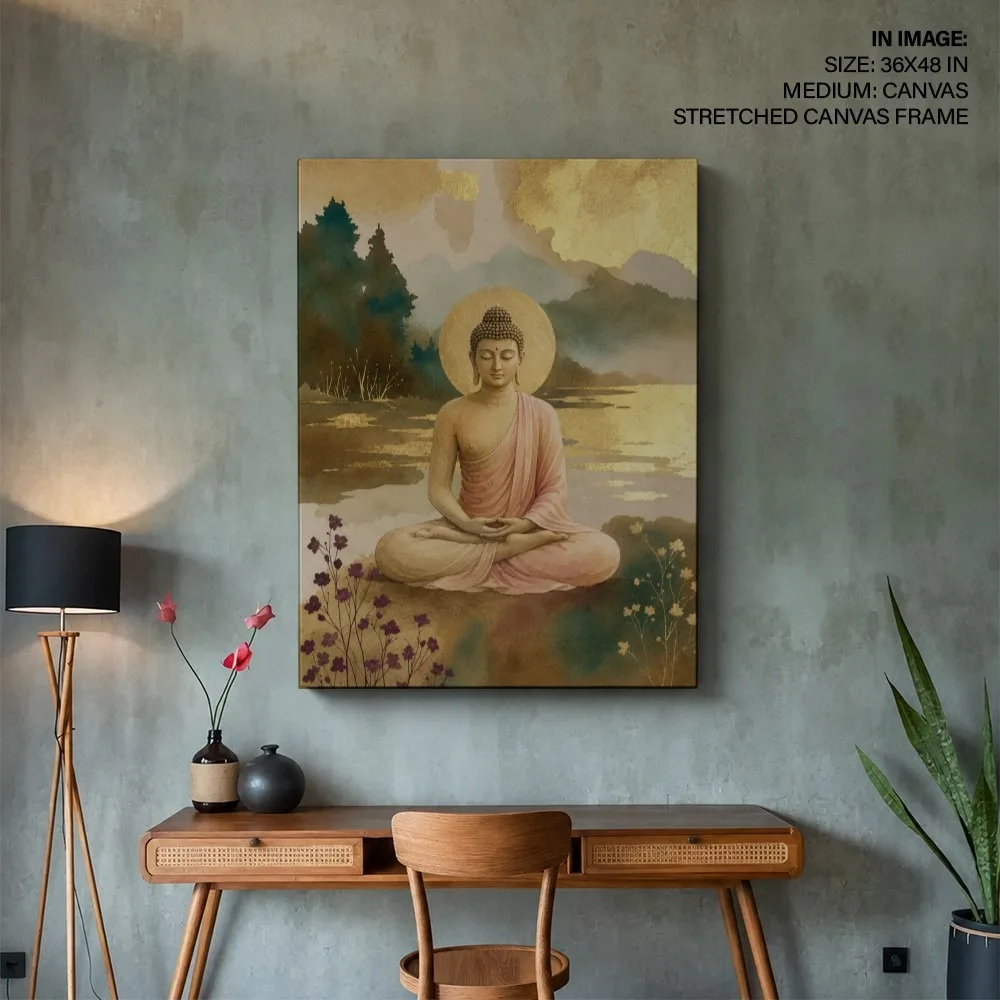 Meditating Golden Buddha – Vastu Shastra Space Decor, Northeast, For Meditation & Spirituality