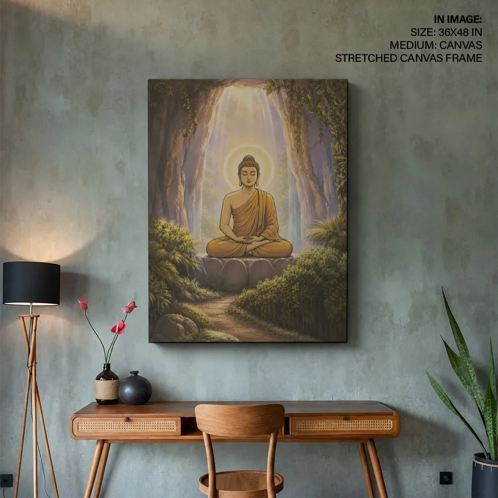 Buddha's Peaceful Light – Vastu Shastra Art, Northeast, For Meditation & Spirituality"