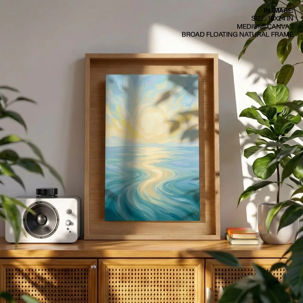 Luminous Seascape – Vastu Home Decor, Northeast, For Mental Clarity & Peace