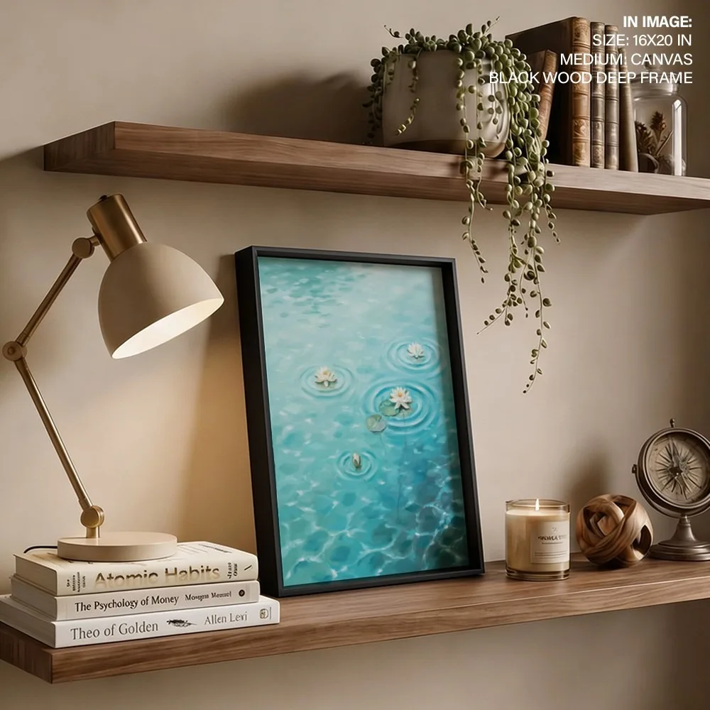 Rippling Water Lilies – Vastu Energy Home Decor, Northeast, Mental Clarity & Peace,