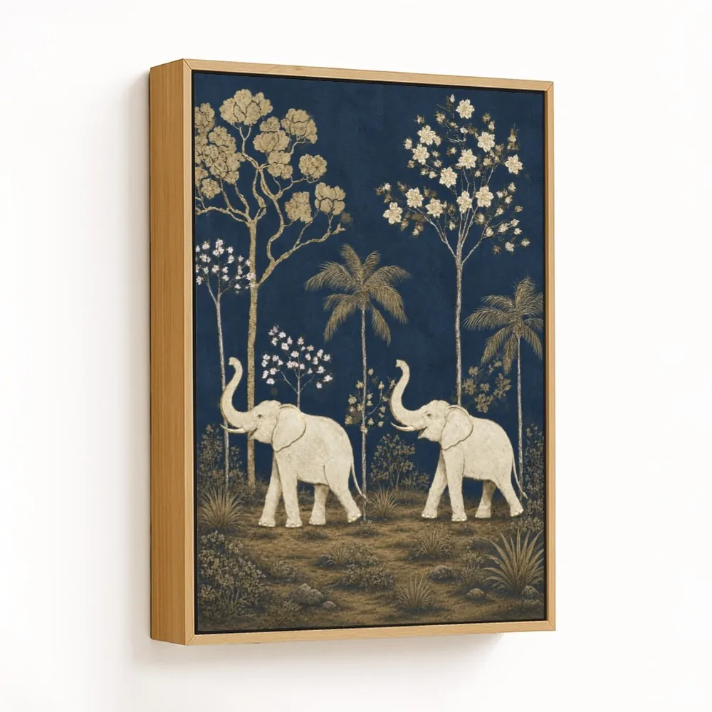 Opulent Jungle Elephants – "Vastu Shastra Space Decor, Northwest, For Victory and Protection