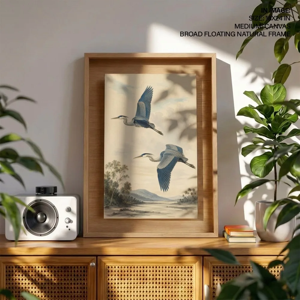 Herons' Serene Flight – Vastu Wall Hanging, Northwest, For New Opportunities and Personal Growth