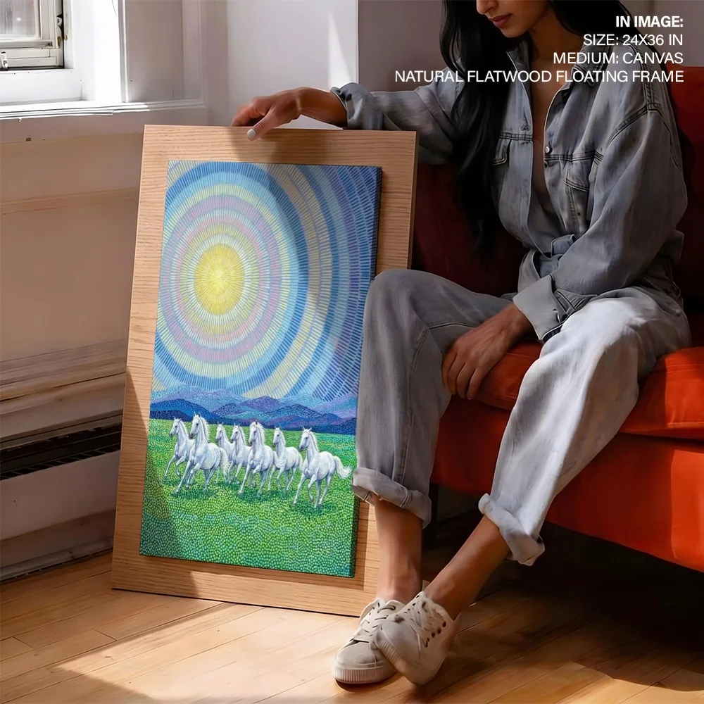 Celestial White Horses – Vastu Shastra Space Decor, Northwest, For Boosts Business and Financial Support