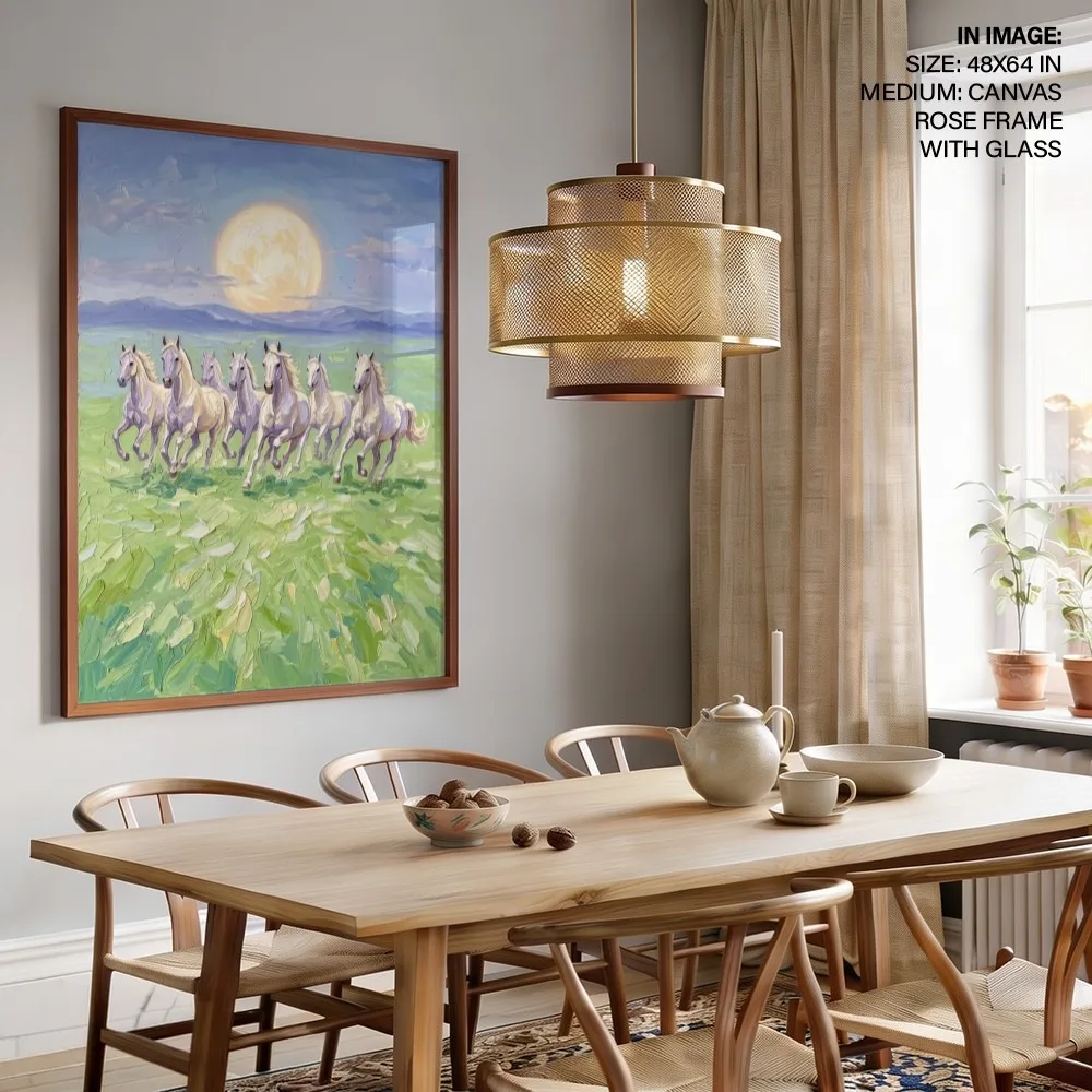 Luminous White Gallop – Vastu Shastra Art, Northwest, For Boosts Business and Financial Support"
