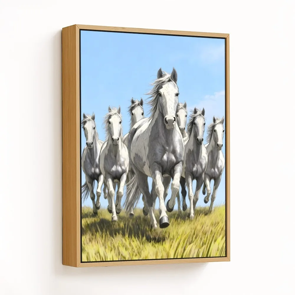Powerful White Horses – Vastu Shastra Space Decor, Northwest, For Boosts Business and Financial Support