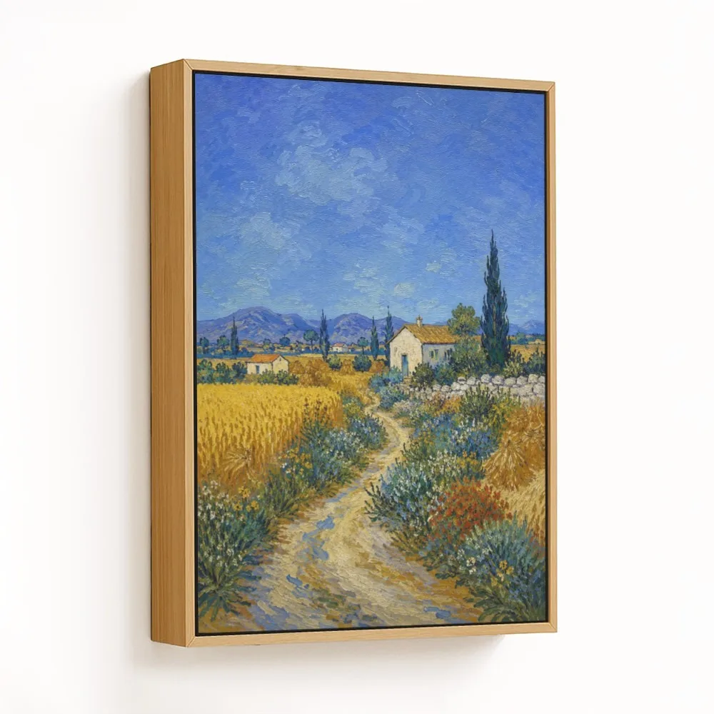 Village Path Houses – Vastu Shastra Art, West, For Prosperity and Stability."