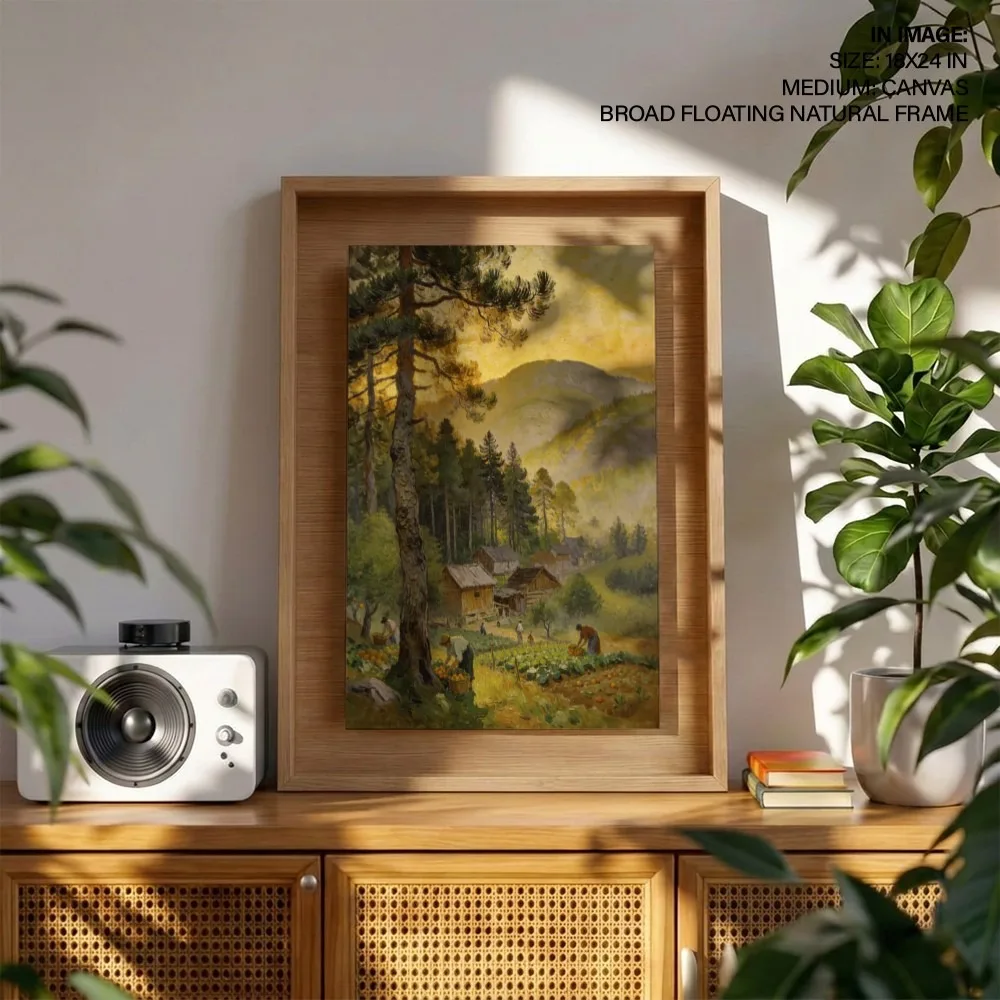 Romantic Mountain Harvest – "Vastu Shastra Space Decor, West, For Prosperity and Stability.