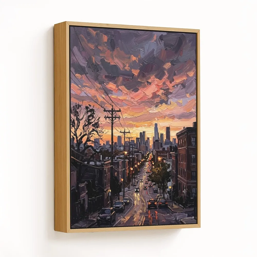 Vibrant Urban Twilight – Vastu Shastra Space Decor, West, For Fulfillment and Tranquility